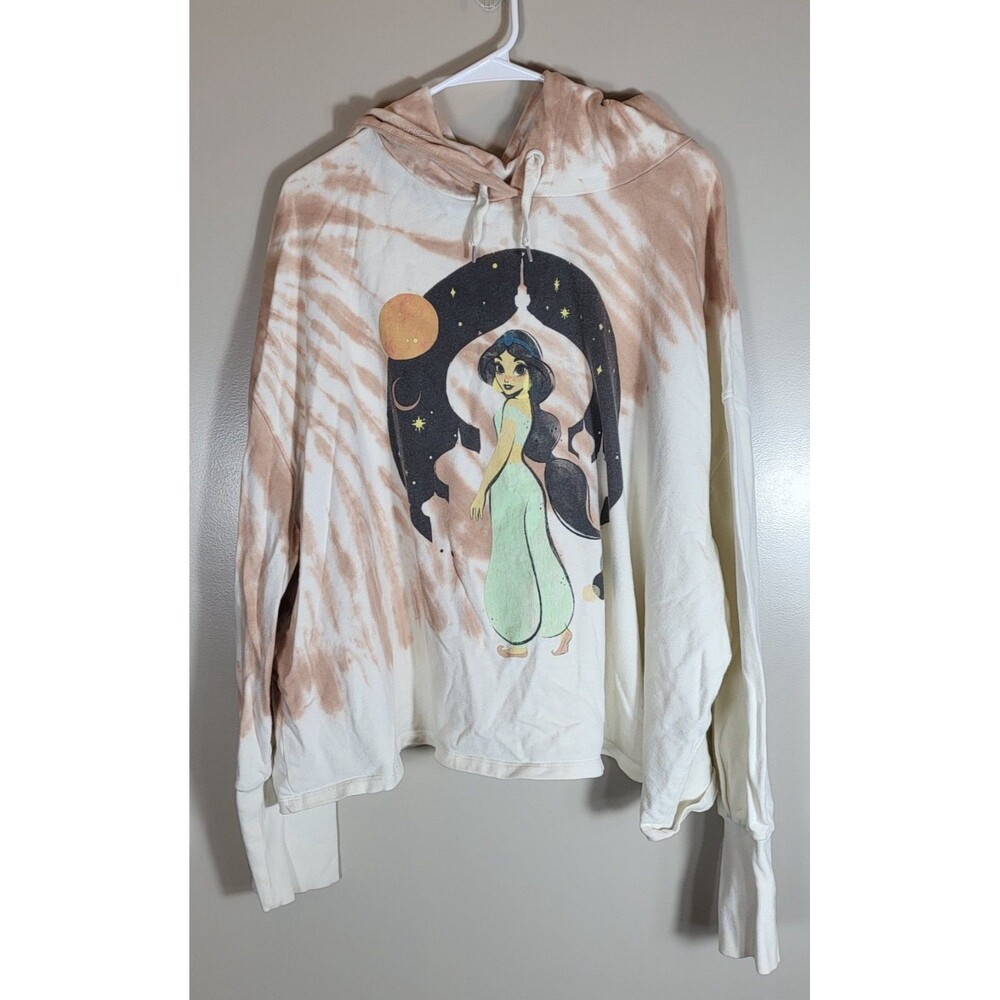 Disney Jasmine Aladdin Women 3X Tie Dye Hoodie Celestial Princess Graphic Y2K